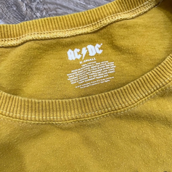 American eagle glitter yellow AC/DC band tee - Picture 5 of 5